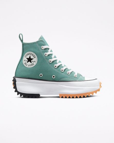 Sapatos Plataforma Converse Run Star Hike Cano Alto Masculino Verdes Pretas Branco | PT M03P85T